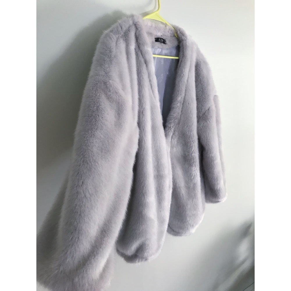 Grey Faux Fur Jacket